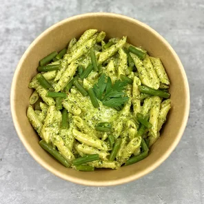 Meal card cover for: Penne pesto Genovese