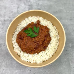 Meal card cover for: Chilli con Carne & Rice