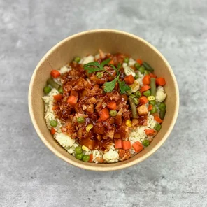 Meal card cover for: Chilli con Beanz with rice (Vegan)