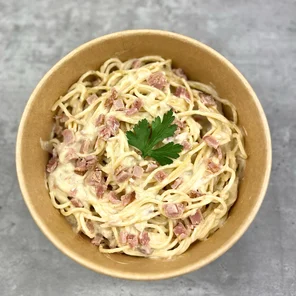 Meal card cover for: Spaghetti Carbonara