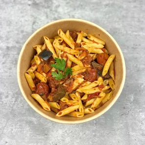 Meal card cover for: Penne giardiniera