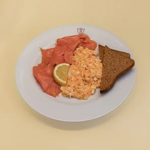Meal card cover for: Smoked Salmon and Scrambled Eggs