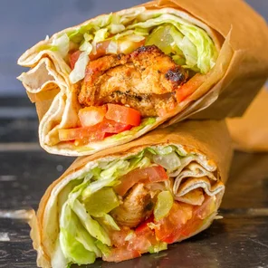 Meal card cover for: Chicken Taouk Wrap