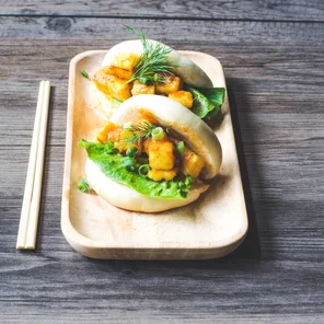 Meal card cover for: Tofu Bao Peanuts Sauce