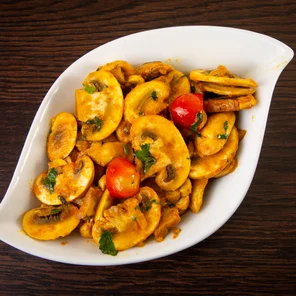 Meal card cover for: Mushroom Bhaji (Vg)