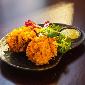 Meal card cover for: Onion Bhaji