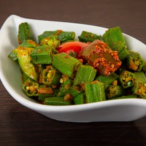 Meal card cover for: Achari Bhindi (Vg)