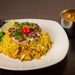 Meal card cover for: Biriyani