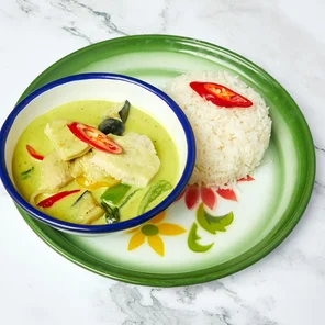 Meal card cover for: Green curry