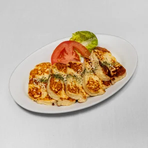 Meal card cover for: Grilled Halloumi Cheese (v) (d)