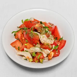 Meal card cover for: Tomato and Onion Salad (vg)