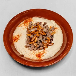 Meal card cover for: Hoummos Awarma (s) (n)