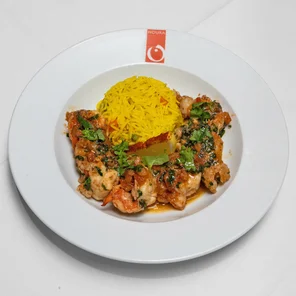 Meal card cover for: King Prawns
