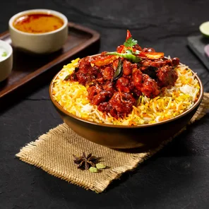 Meal card cover for: Chicken 65 Biryani