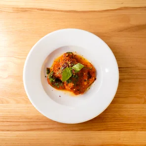 Meal card cover for: Arrabiata prawns
