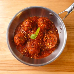 Meal card cover for: Spicy Meatballs Halal