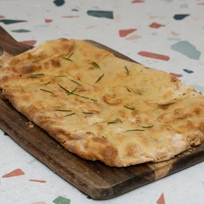 Meal card cover for: Garlic Focaccia
