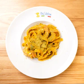 Meal card cover for: Sicilian Pistacchio and Prawns