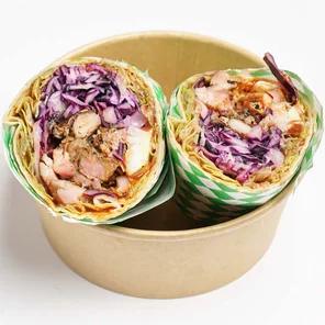 Meal card cover for: Jerk Chicken Wrap