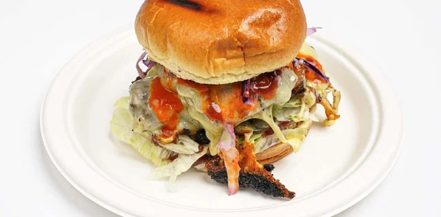 Jerk Chicken Burger, Dub Pan - Boxpark Shoreditch