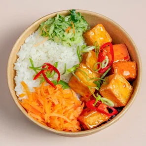 Meal card cover for: Tofu Sweet Chilli Rice