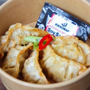 Meal card cover for: Chicken & Veggie gyoza