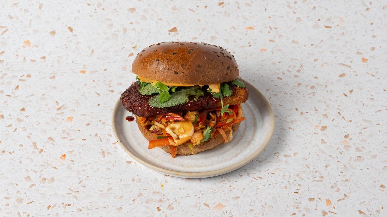 Meal card cover for: Korean fried chick+n burger