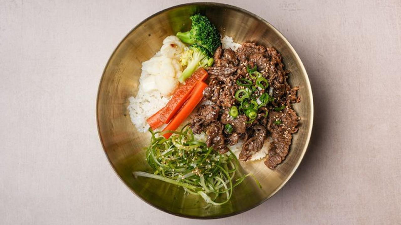 Meal card cover for: Bulgogi with rice