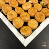 Meal card cover for: Mini Focaccia with grilled Courgettes and Minted Ricotta