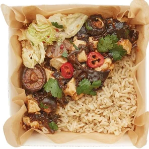 Meal card cover for: Funghi Mapo Tofu Rice Box
