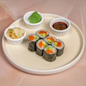 Meal card cover for: Salmon and Avocado Maki - 6 Pcs