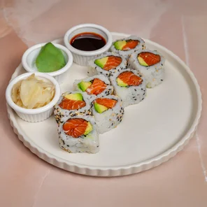 Meal card cover for: Salmon and Avocado Roll - 8 Pcs