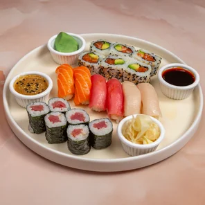 Meal card cover for: Premium Sushi Box (18 Pcs)