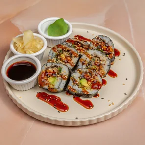 Meal card cover for: Ell, Cucumber and Avocado Futo Roll - 6 Pcs