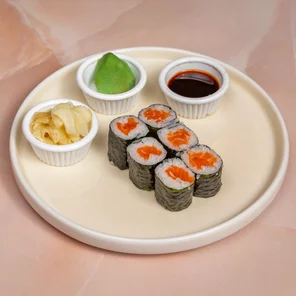 Meal card cover for: Salmon Maki - 6 Pcs