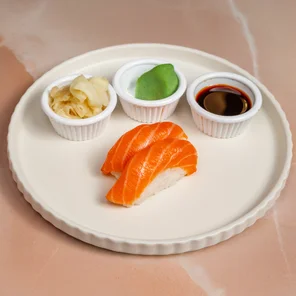 Meal card cover for: Salmon Nigiri - 2 pcs