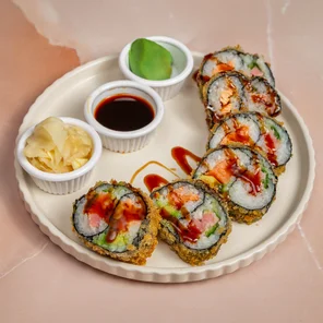 Meal card cover for: Ying Yang Roll (Crunchy fry tempura roll)