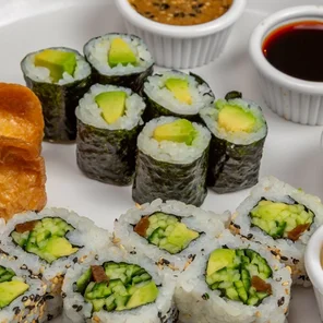 Meal card cover for: Vegan Sushi Box (14 Pcs)