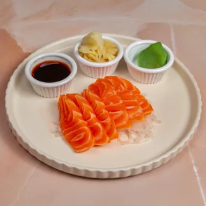 Meal card cover for: Salmon Sashimi - 6 Pcs