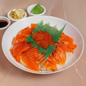 Meal card cover for: Salmon and Salmon Roe Bowl