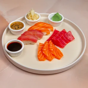 Meal card cover for: Nigiri and Sashimi Mix Sushi Box-12 Pcs
