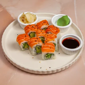 Meal card cover for: Salmon Philadelphia Roll - 8 Pcs