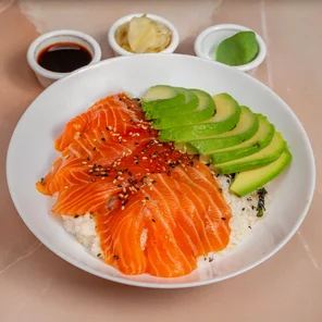 Meal card cover for: Salmon and Avocado Bowl