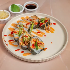 Meal card cover for: Spider Roll (Jumbo Shoftshell Roll)