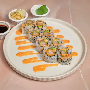 Meal card cover for: Prawn Katsu and Avocado Roll - 8 Pcs