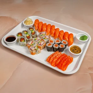 Meal card cover for: 68 PCS(34 pcs X 2) London Large Sushi Platter