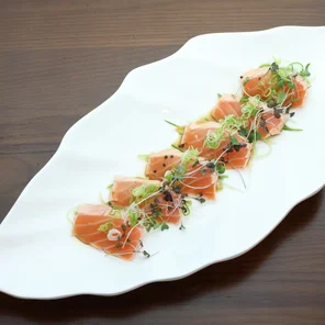 Meal card cover for: Salmon Tataki