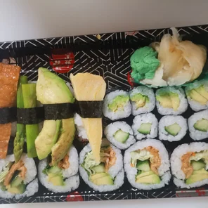 Meal card cover for: Vegetarian Sushi Set