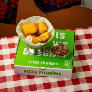 Meal card cover for: Smoked Mozzarella bites