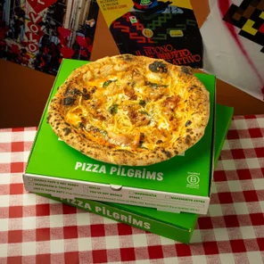 Meal card cover for: Carbonara Pizza